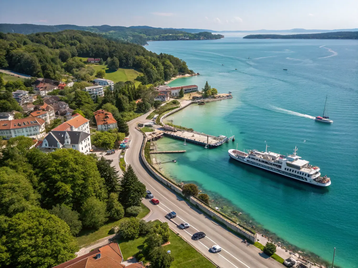 A scenic view of a guided nautical heritage tour, highlighting historical landmarks and the natural beauty of the coastal region.